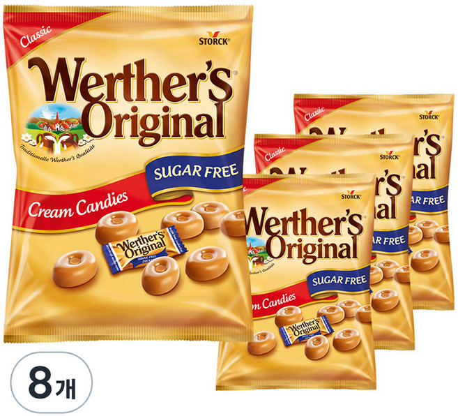 웨더스오리지날 클래식 크림 무설탕 캔디, 70g, 8개