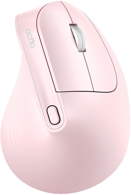 엑토 충전식 저소음 블루투스 무선 버티컬 광마우스 BTM-12, BTM-12(핑크), 핑크