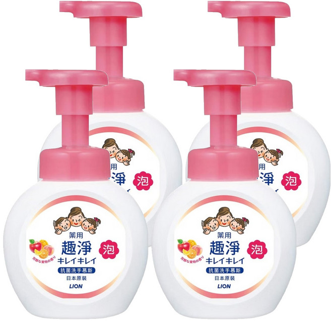 LION 獅王 趣淨 洗手慕斯 清新果香, 250ml, 4件