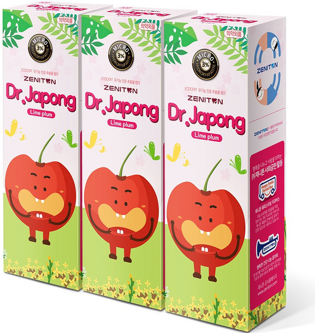 제니튼 닥터자퐁 초등학생용 치약, 60g, 3개