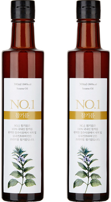 앤오일 국내산 참기름, 300ml, 2개