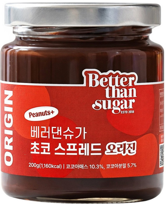 Better than sugar 原味巧克力抹醬, 200g, 1個