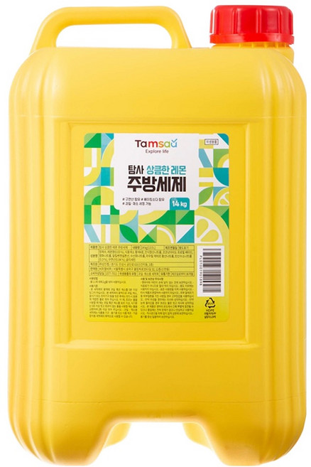 Tamsaa 蔬果碗盤洗潔精 檸檬香, 14kg, 1桶