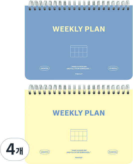 핑크풋 스탠다드 위클리 플래너, 랜덤발송, 4개