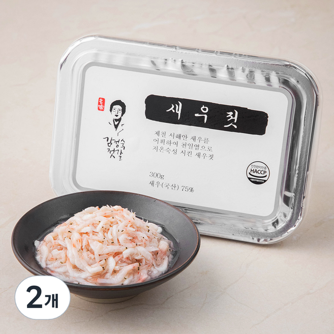 김정숙젓갈 새우젓, 300g, 2개
