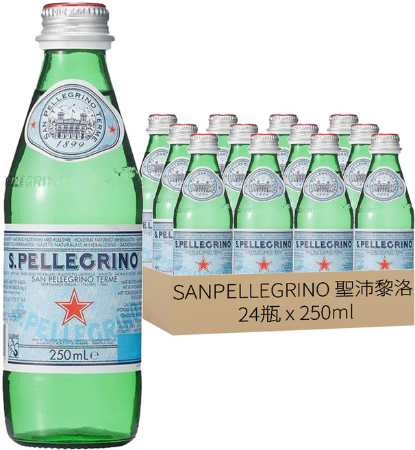 SANPELLEGRINO 聖沛黎洛 氣泡水, 250ml, 24瓶