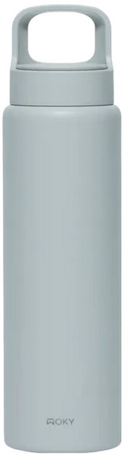 WOKY 沃廚 台灣公司貨 輕芯鈦提手運動保溫瓶, 舶灰, 850ml, 1個