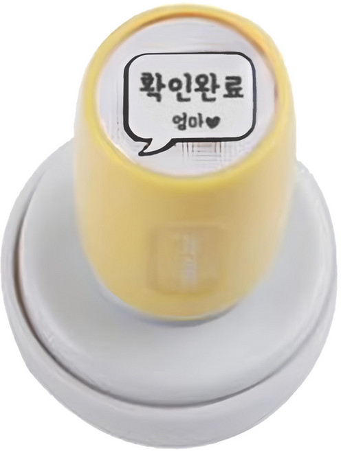 DESIGN AGIT 確認完畢字樣讚美印章 27mm 黃色造型, 紅色, 1個