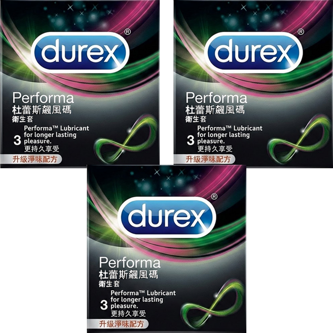 durex 杜蕾斯 飆風碼保險套, 3個, 3盒