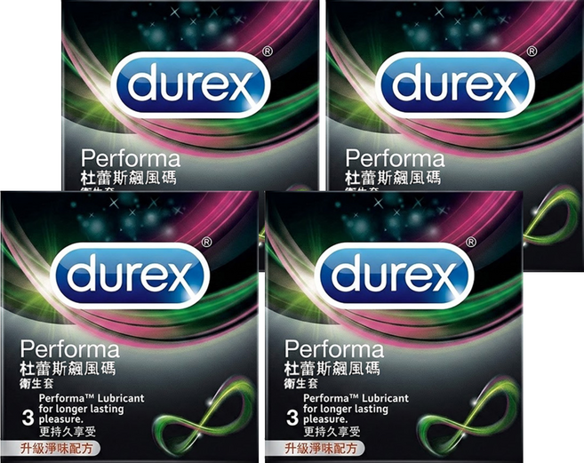 durex 杜蕾斯 飆風碼保險套, 3個, 4盒