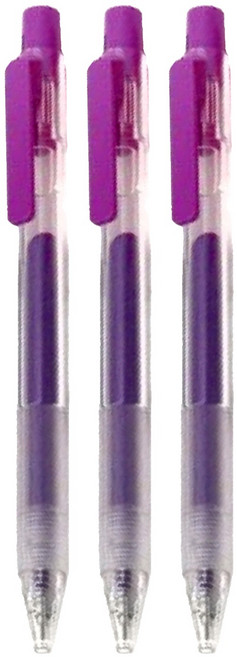 KaCO 速乾彩虹中性筆 0.5mm 10支, 紫色, 3支