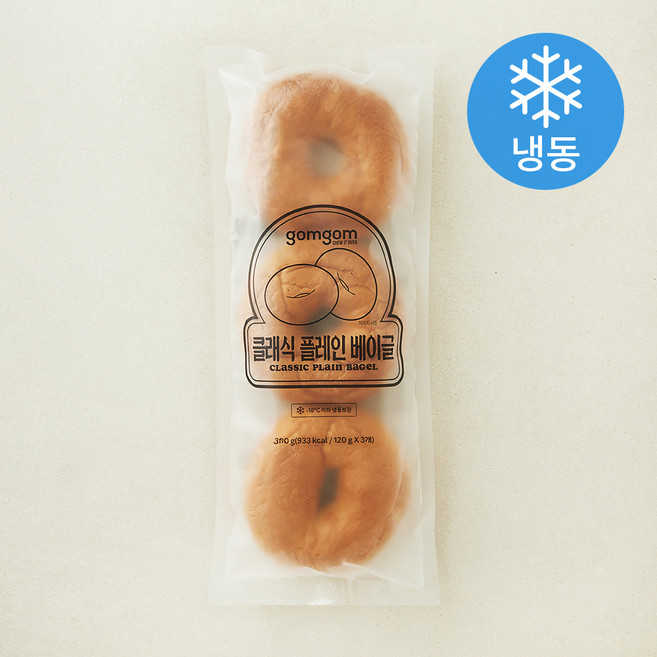 곰곰 플레인 베이글 (냉동), 360g, 1개