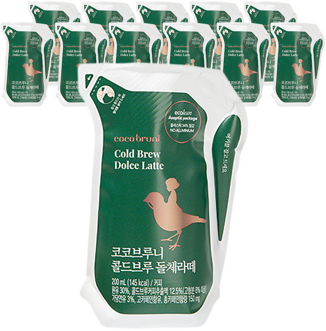 코코브루니 콜드브루 돌체라떼, 200ml, 12개