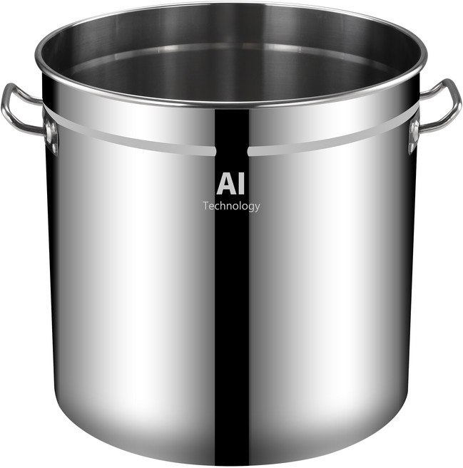 발룬피니 대용량 강화 스텐 들통, 45cm, 실버, 1개