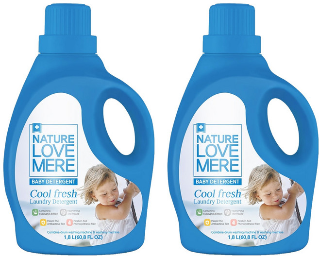 네이쳐러브메레 친환경 유아세제 쿨 프레쉬, 1.8L, 2개