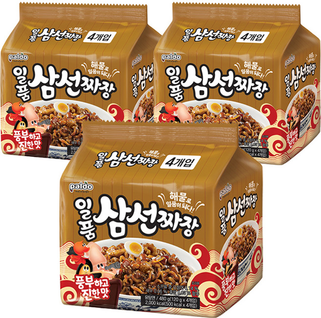 팔도일품 삼선짜장 120g, 12개