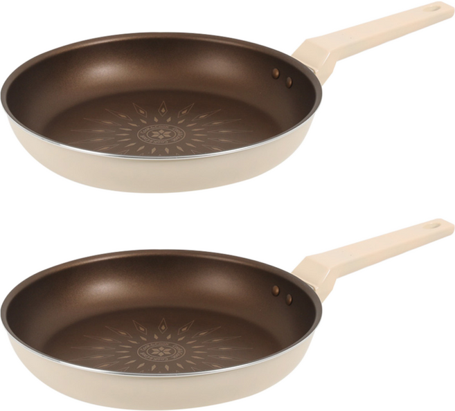 쿡앤쿡 인덕션 베로나 IH 후라이팬 크림아이보리, 28cm, 2개