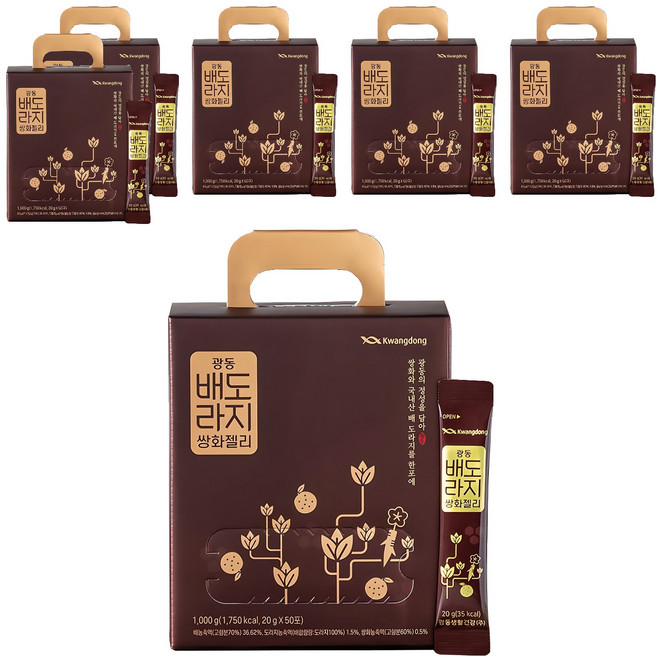 광동 배도라지 쌍화젤리 50포, 1kg, 6개