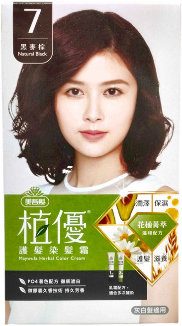 美吾髮植優 護髮染髮霜, 7黑麥棕, 1盒