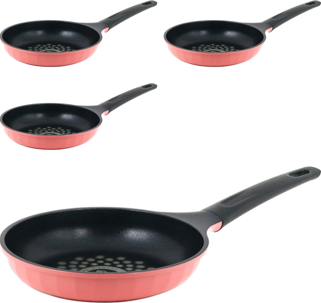 키친아트 F1 칼라 다이아몬드 후라이팬, 20cm, 4개