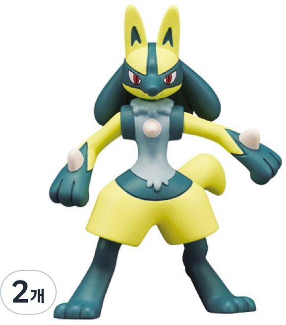 ACADEMY HOBBY MODEL KITS 寶可夢收藏 MS 黃色路卡利歐 寶可夢 Moncolle 公仔 S25042, 2個