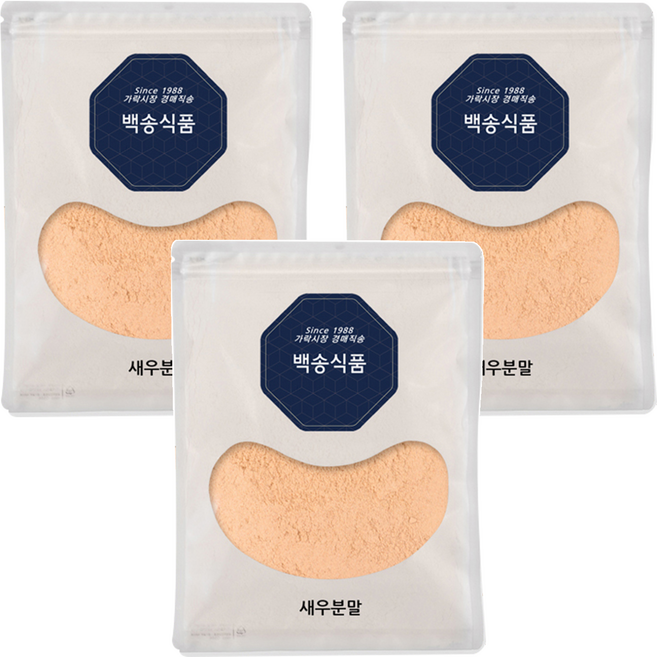 백송식품 보리 새우가루, 1kg, 3개