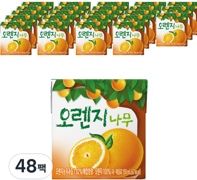 서울우유 오렌지나무 주스, 150ml, 48개