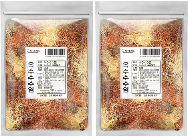 옥수수수염, 250g, 1개, 2개