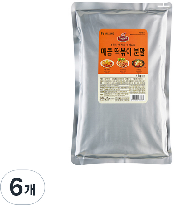 쉐프원 매콤 떡볶이 분말, 1kg, 6개