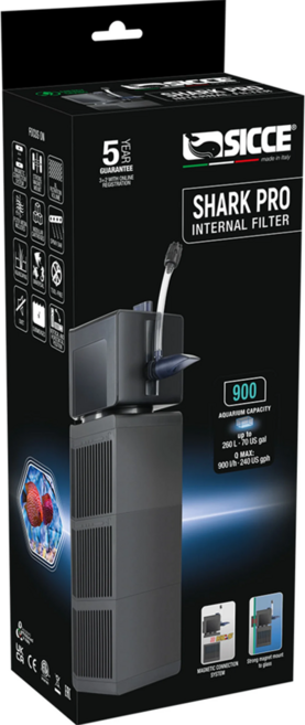 SICCE 希捷 鯊魚 PRO 內置過濾器900型 過濾器 S703, 10W, 1個