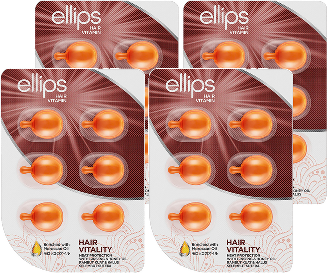 ellips 意立詩 摩洛哥護髮膠囊 深層滋養 咖啡色, 24個, 1ml