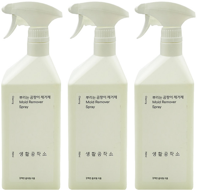 Saengong 生活工作所 噴式除霉劑 蘋果香, 750ml, 3個