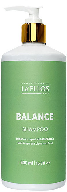 La'ELLOS 愛諾斯 動感控油洗髮精 100%萊姆馬鞭草萃取 平衡油脂分泌, 500ml, 1瓶