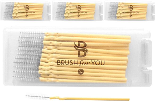 브러쉬포유 휴대형 치간칫솔 S, 1mm, 50개입, 4개