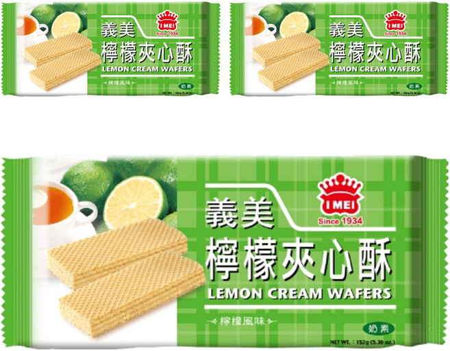 義美 夾心酥 檸檬, 152g, 3包