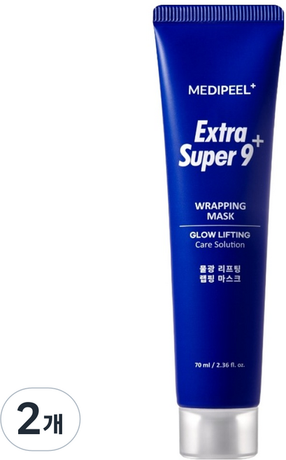 메디필 엑스트라 슈퍼9 플러스 물광 리프팅 랩핑 마스크, 1개입, 2개