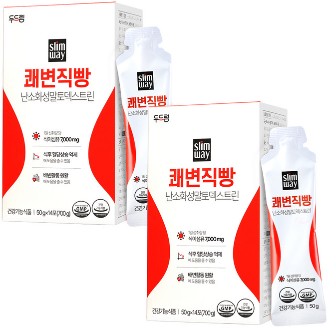 슬림웨이 쾌변직빵 배변활동도움 혈당상승억제 식이섬유 14p, 700g, 2개