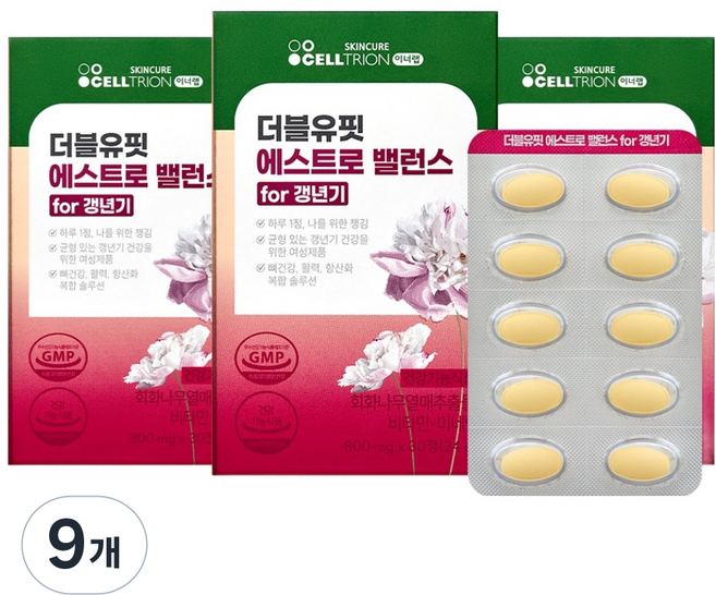 이너랩 더블유핏 에스트로 밸런스 for 갱년기 24g, 9개, 30정