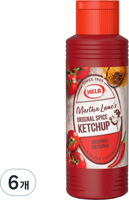 헬라 오리지날 스파이스 케찹, 6개, 300ml