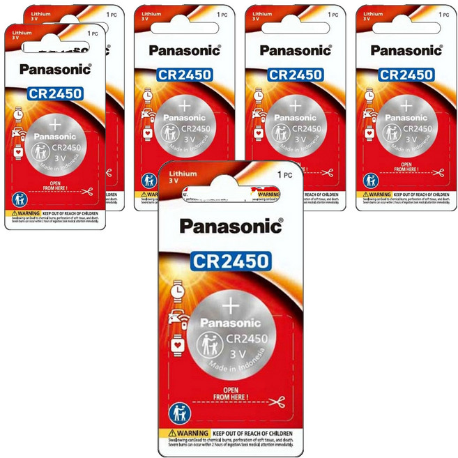 파나소닉 리퓸 코인 건전지 CR2450, 1개입, 6개