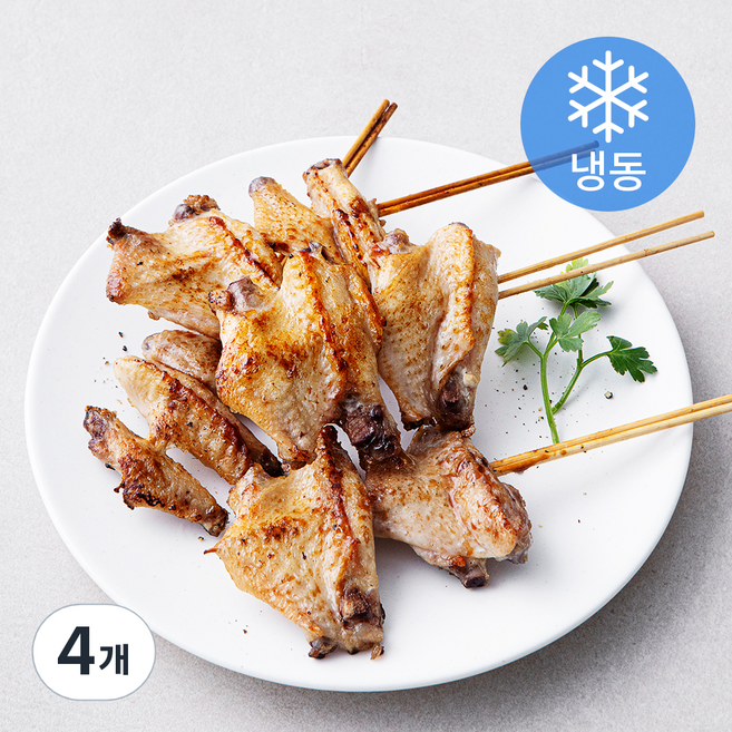 푸드장 닭날개 꼬치 4개입 (냉동), 200g, 4개