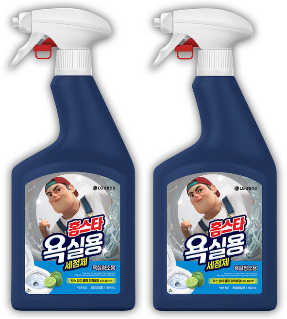 홈스타 욕실용 세정제 라임바질향, 900ml, 2개