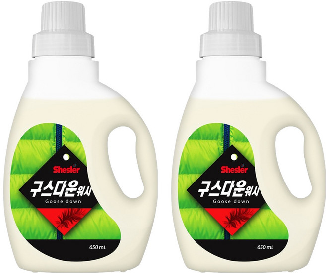쉬슬러 구스다운워시 전용 액상세제 본품, 650ml, 2개