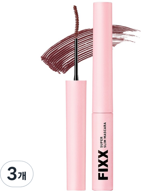 쏘내추럴 수퍼 픽스 슬림 마스카라 2.8g, 3개, 03 소프트 로지