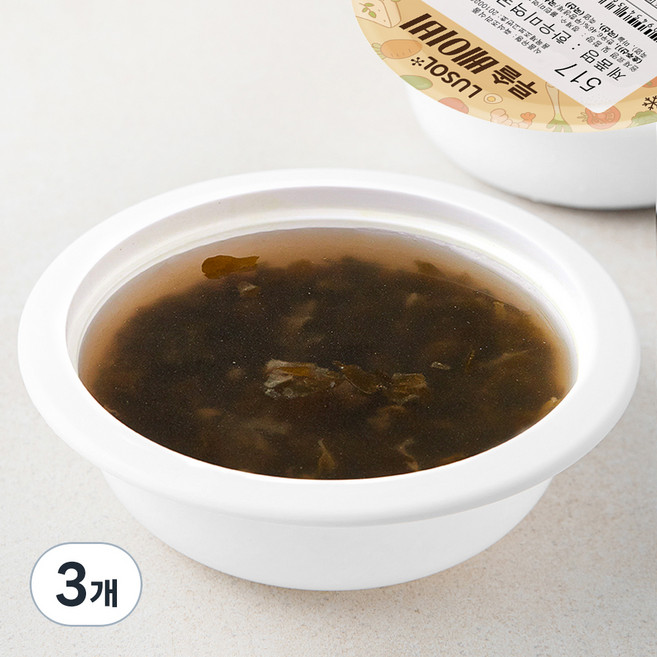루솔 한우미역국 517, 150g, 3개