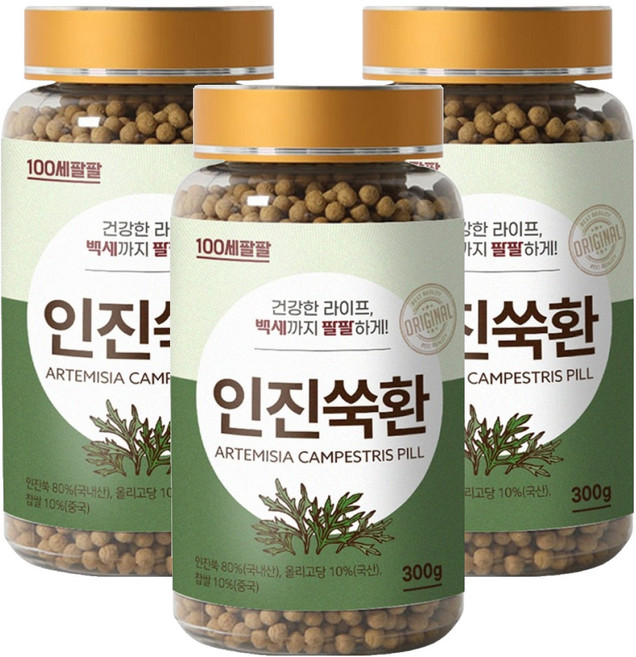 백세팔팔 인진쑥환, 3개, 300g