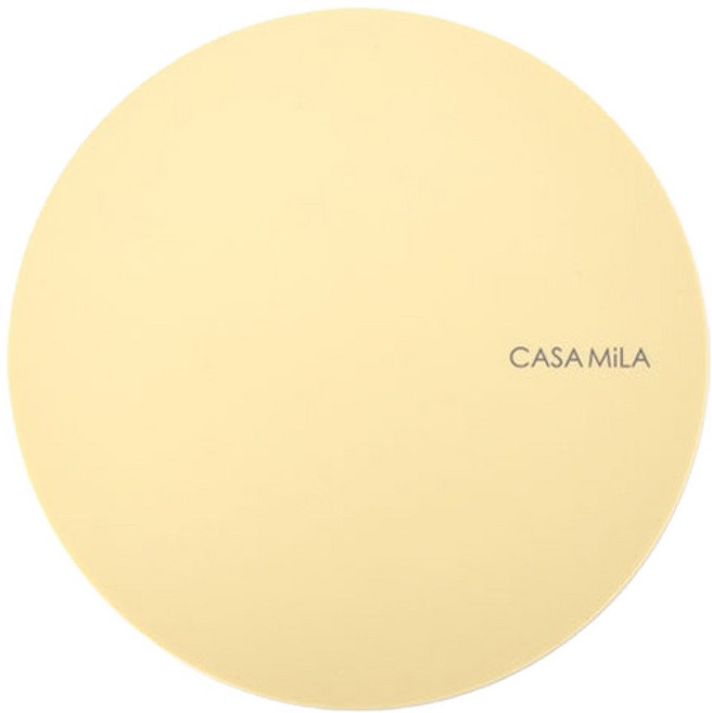 까사밀라 파스텔 원형 인덕션 매트, 옐로우, 1개