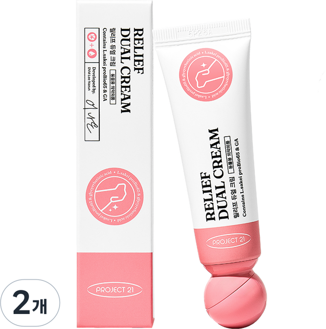 프로젝트21 반려동물 릴리프 듀얼 크림, 25g, 2개