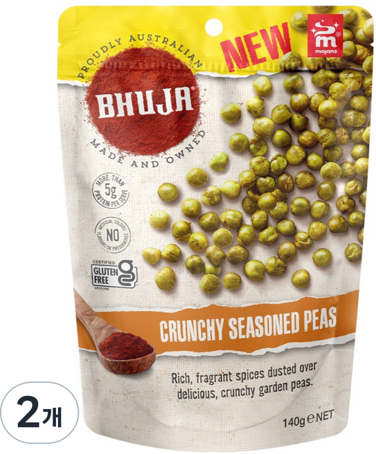 BHUJA 香脆調味豌豆酥, 140g, 2包