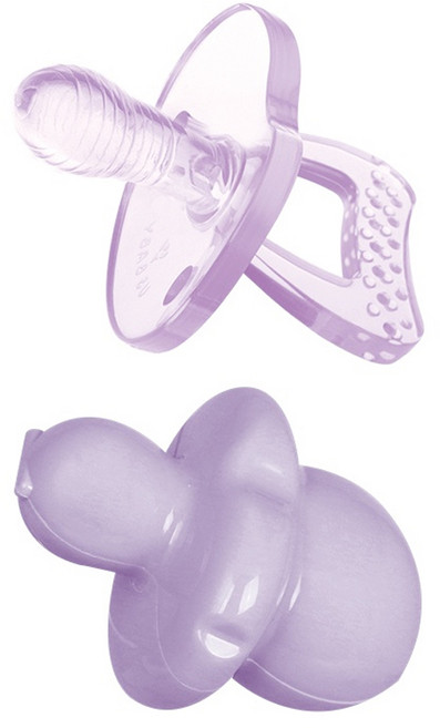 US baby 優生 矽晶安撫奶嘴升級版 雙扁型 L碼 6個月以上, 顏色隨機, 1組